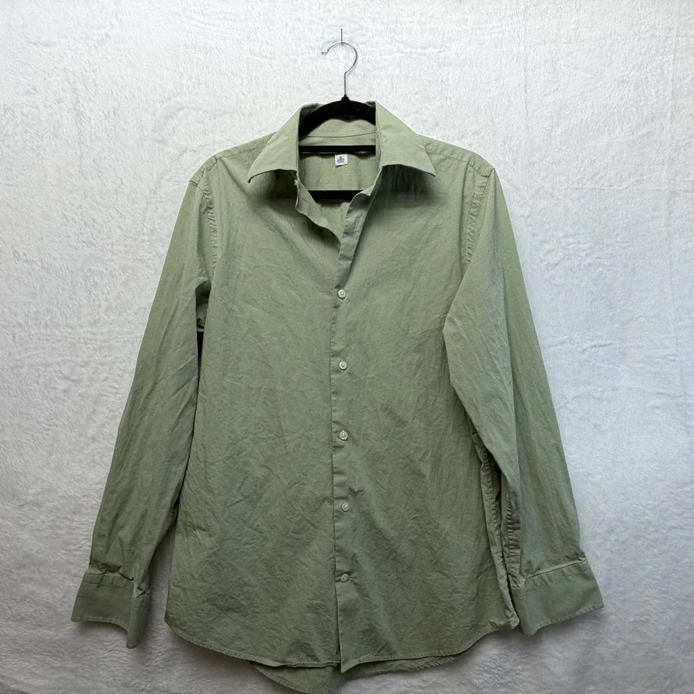 Banana Republic Shirt Mens Green Stretch Size Medium
